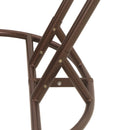 Island Gale Upgraded Luxury Double Seat Outdoor Patio Hanging Wicker Swing Chair W/Cushion and U Shape Base (Charcoal or Latte Color Option))