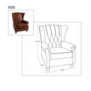 MARQUESSLIFE 100%GENUNIE LEATHER HANDMADE TUFTED HIGH WING BACK SOFA ARMCHAIR