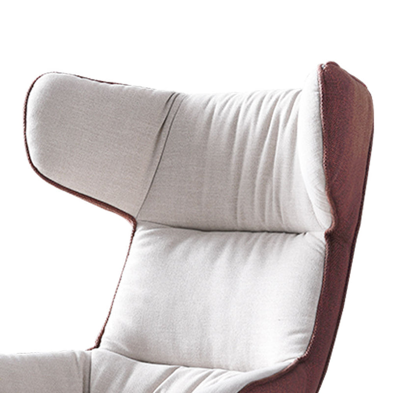 Living Room Wingback Leisure Chair Comfy Scandinavian Style Steel Leg Linen New