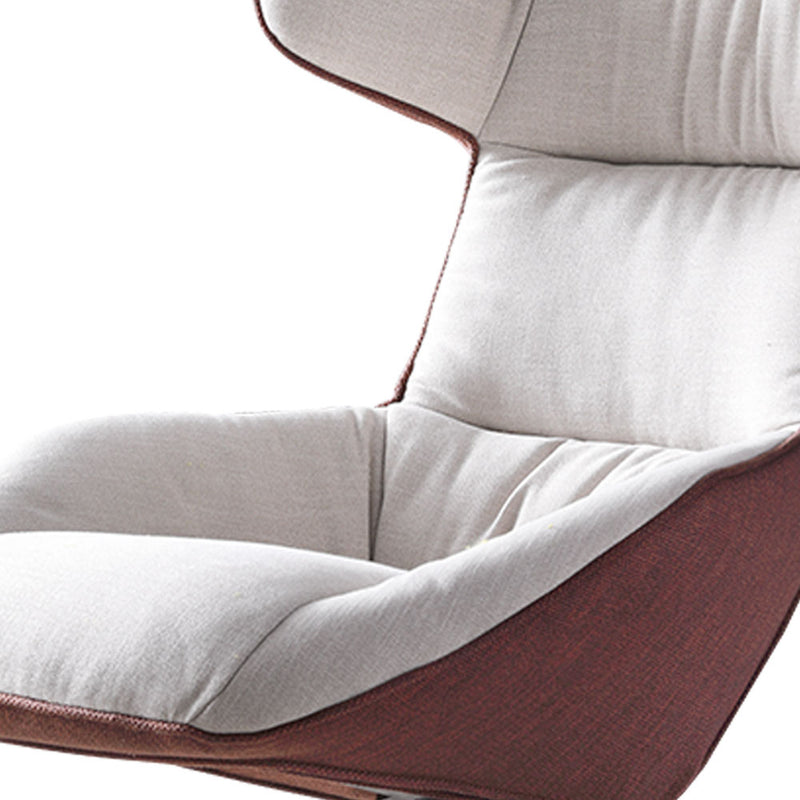 Living Room Wingback Leisure Chair Comfy Scandinavian Style Steel Leg Linen New