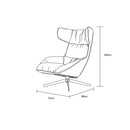 Living Room Wingback Leisure Chair Comfy Scandinavian Style Steel Leg Linen New