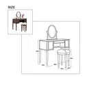 Royal Bedroom Dresser With Mirror and Stool Makeup Vanity Wooden Dressing set