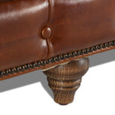 MarquessLife 100% Genuine Antique Leather Tufted Couch 3 Seater Sofa Handmade