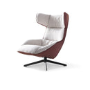 Living Room Wingback Leisure Chair Comfy Scandinavian Style Steel Leg Linen New