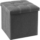 REMSOFT® Folding Toy Box Chest with Memory Foam Seat, Tufted Small Ottoman Bench Foot Rest Stool.