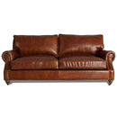 MarquessLife Luxury Antique 3Seater Sofa Couch 100%Genuine Aged Leather Hamdmade