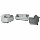 REMSOFT 3 PCS Contemporary Living Room Sofa Set Couch Indoor Furniture Linen Sofa