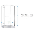 SEESUU® CORNER HINGED SHOWER DOOR WALK IN GLASS SHOWER ENCLOSURE
