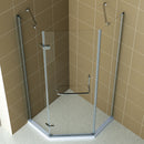 SEESUU® CORNER HINGED SHOWER DOOR WALK IN GLASS SHOWER ENCLOSURE