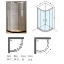 SEESUU® GLASS SHOWER DOOR FRAMELESS SLIDING SHOWER ENCLOSURE WITH STAINLESS STEEL