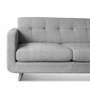 REMSOFT 3 PCS Contemporary Living Room Sofa Set Couch Indoor Furniture Linen Sofa