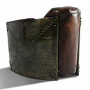 MARQUESSLIFE 100% GENUNIE LEATHER HANDMADE TUFTED COUCH INDUSTRIAL SINGLE SOFA