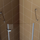 SEESUU® CORNER HINGED SHOWER DOOR WALK IN GLASS SHOWER ENCLOSURE