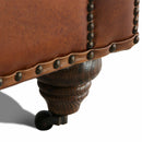 MarquessLife Hamdmade Single Sofa Couch Antique Style Full Genuine Aged Leather