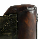 MARQUESSLIFE 100% GENUNIE LEATHER HANDMADE TUFTED COUCH INDUSTRIAL SINGLE SOFA