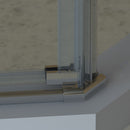 SEESUU® CORNER HINGED SHOWER DOOR WALK IN GLASS SHOWER ENCLOSURE