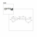 REMSOFT 3 PCS Contemporary Living Room Sofa Set Couch Indoor Furniture Linen Sofa