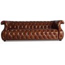 MARQUESSLIFE 100% GENUINE Full Leather,  HANDMADE ANTIQUE AGED LEATHER TUFTED COUCH 3 SEATER