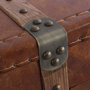 MARQUESSLIFE LUXURY HAMDMADE ANTIQUE SIDEBOARD FULL 100% GENUINE AGED LEATHER