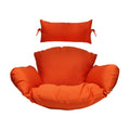 Island Gale Twin(Pair of 2) Hanging Basket Chairs Outdoor Front Porch Furniture with Stand and Cushion