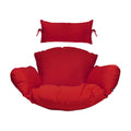 Island Gale Twin(Pair of 2) Hanging Basket Chairs Outdoor Front Porch Furniture with Stand and Cushion