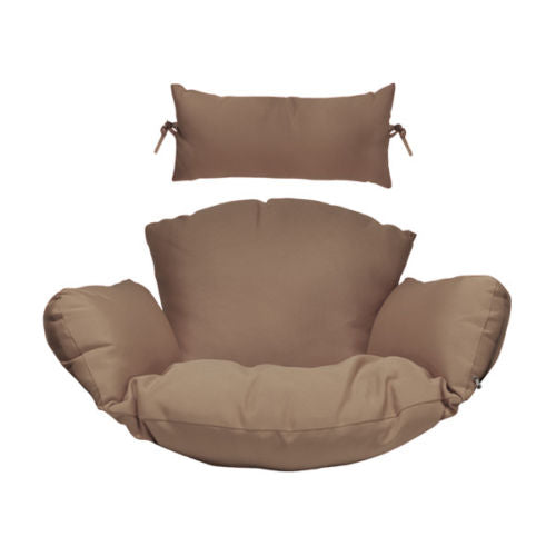 Island Gale Twin(Pair of 2) Hanging Basket Chairs Outdoor Front Porch Furniture with Stand and Cushion