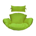 Island Gale Twin(Pair of 2) Hanging Basket Chairs Outdoor Front Porch Furniture with Stand and Cushion