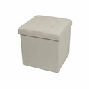 REMSOFT® Folding Toy Box Chest with Memory Foam Seat, Tufted Small Ottoman Bench Foot Rest Stool.