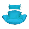 Island Gale Twin(Pair of 2) Hanging Basket Chairs Outdoor Front Porch Furniture with Stand and Cushion